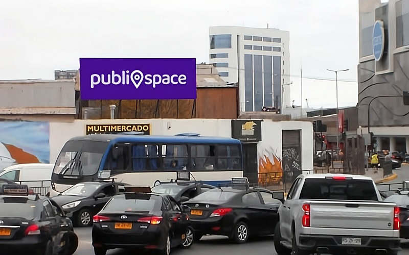 PANTALLA LED DE 6 X 2 MT, A PASOS DE MALL VIVO DE COQUIMBO. 500 PASADAS DIARIAS